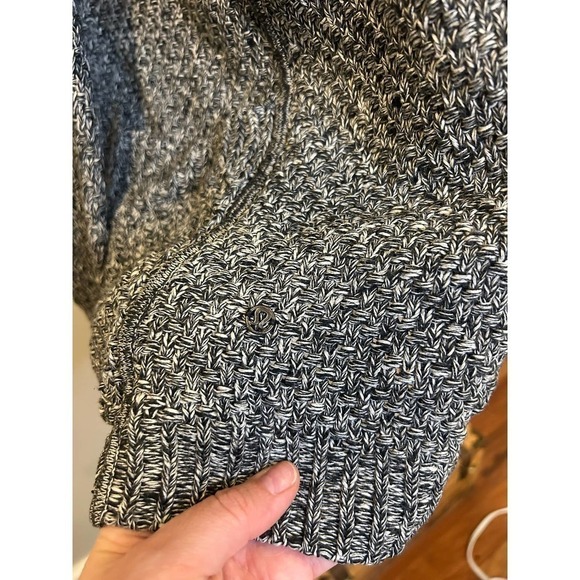 Lululemon Post Practice Cardi Ghost Black Cardigan Sweater Jacket Cotton Sz 4 - Picture 6 of 8